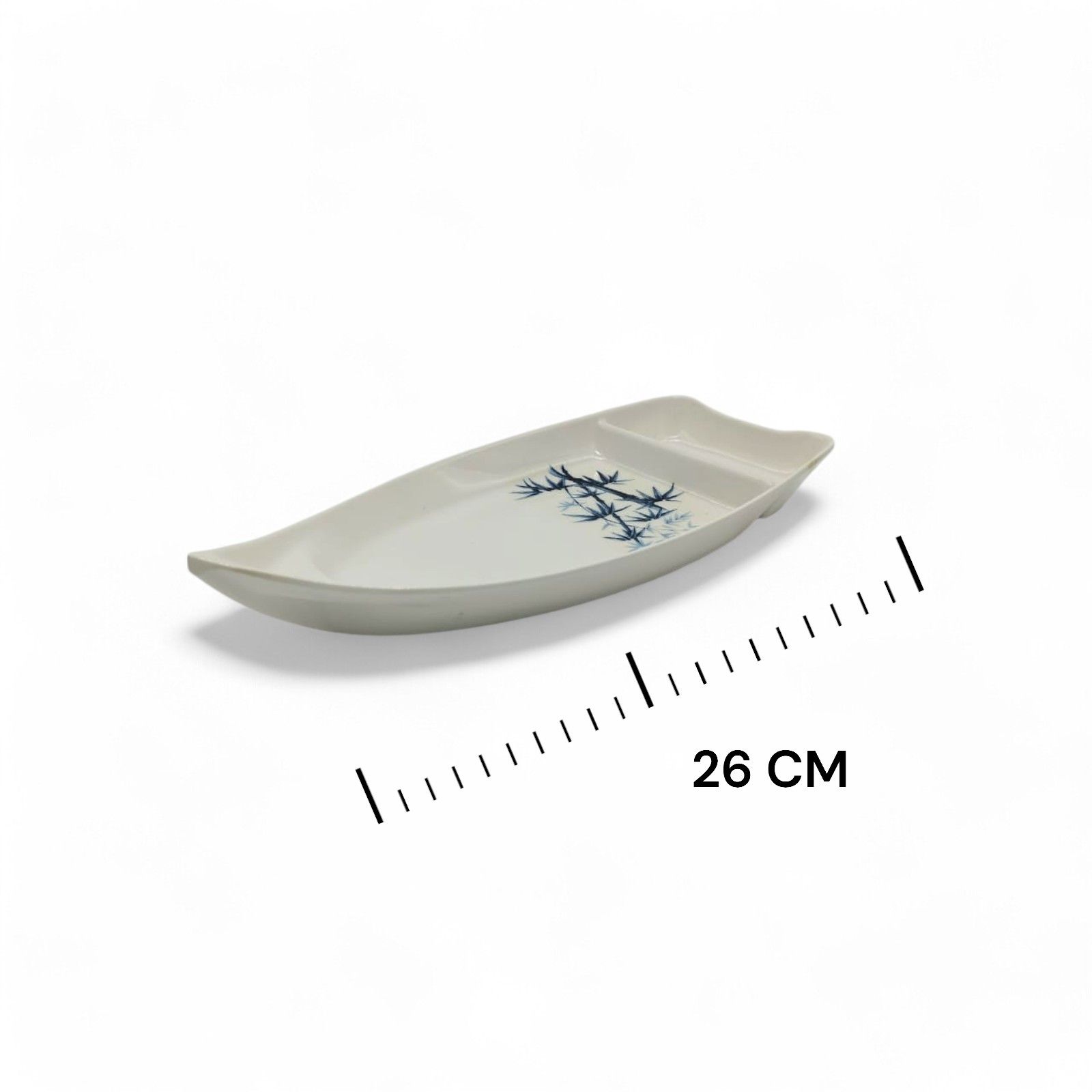 Plato barco blanco melamina pulida 26 cm_0