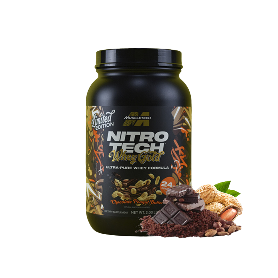 Nitro Tech Whey Gold chocolate peanut butter 2lbs MUSCLETECH (edición limitada)_0