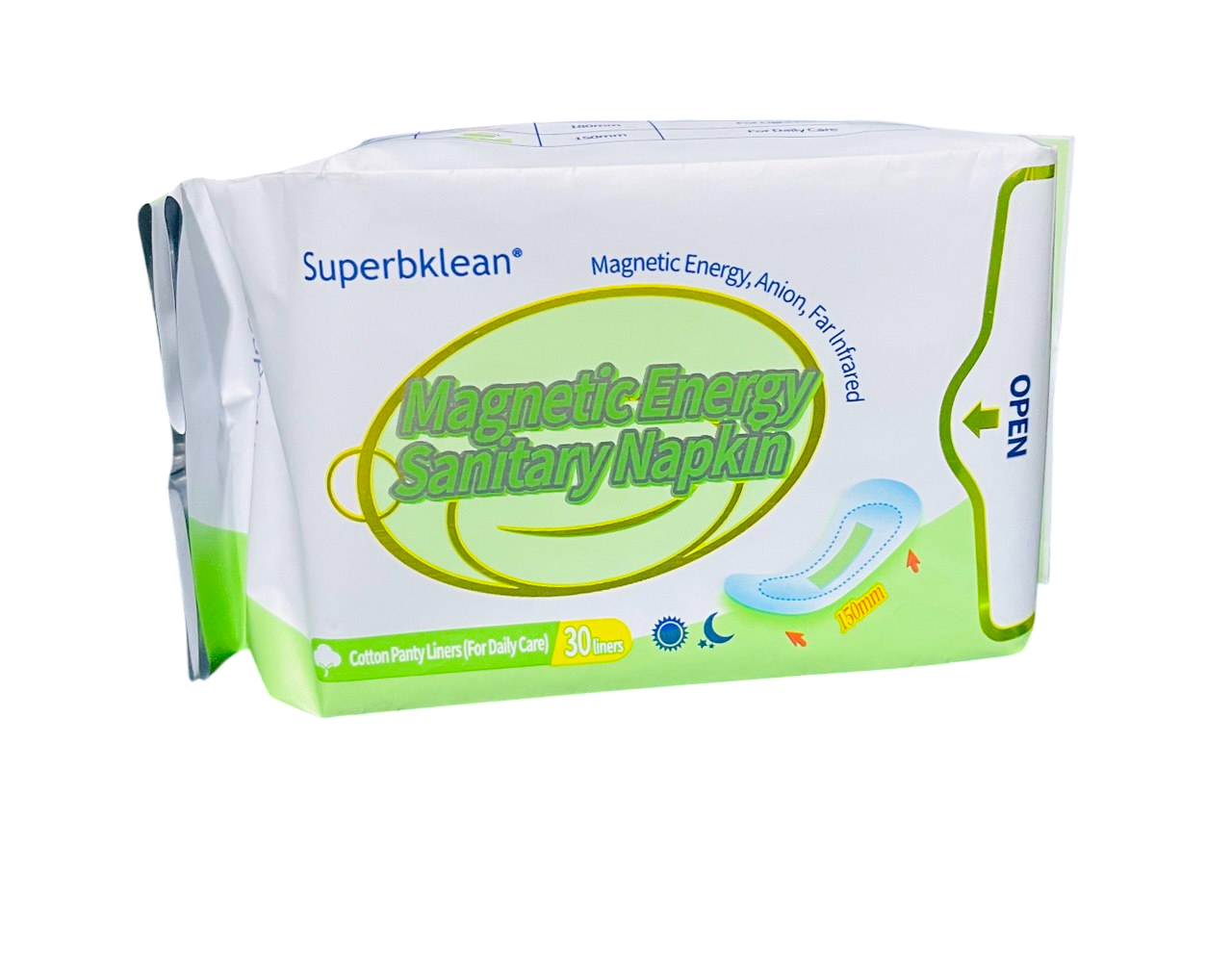 Protèges slips Hygiéniques Magnétiques Superbklean verte (Pour soin quotidien)_0