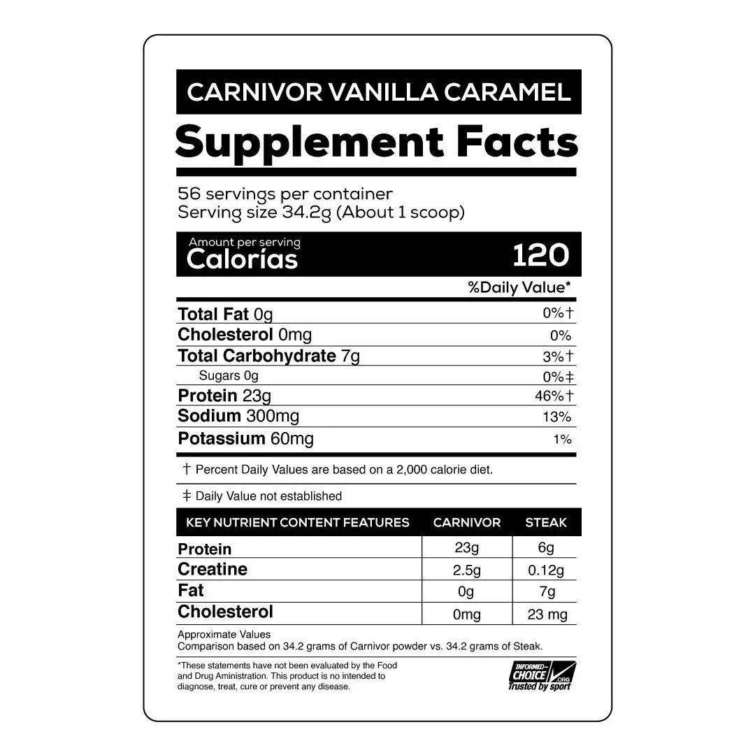 Carnivor Isolate caramel vainilla 4lbs MUSCLEMEDS _1