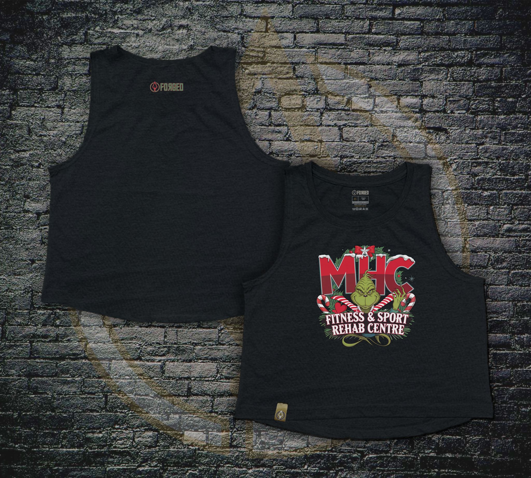 MHC Ladies Grinch Crop - Black_0