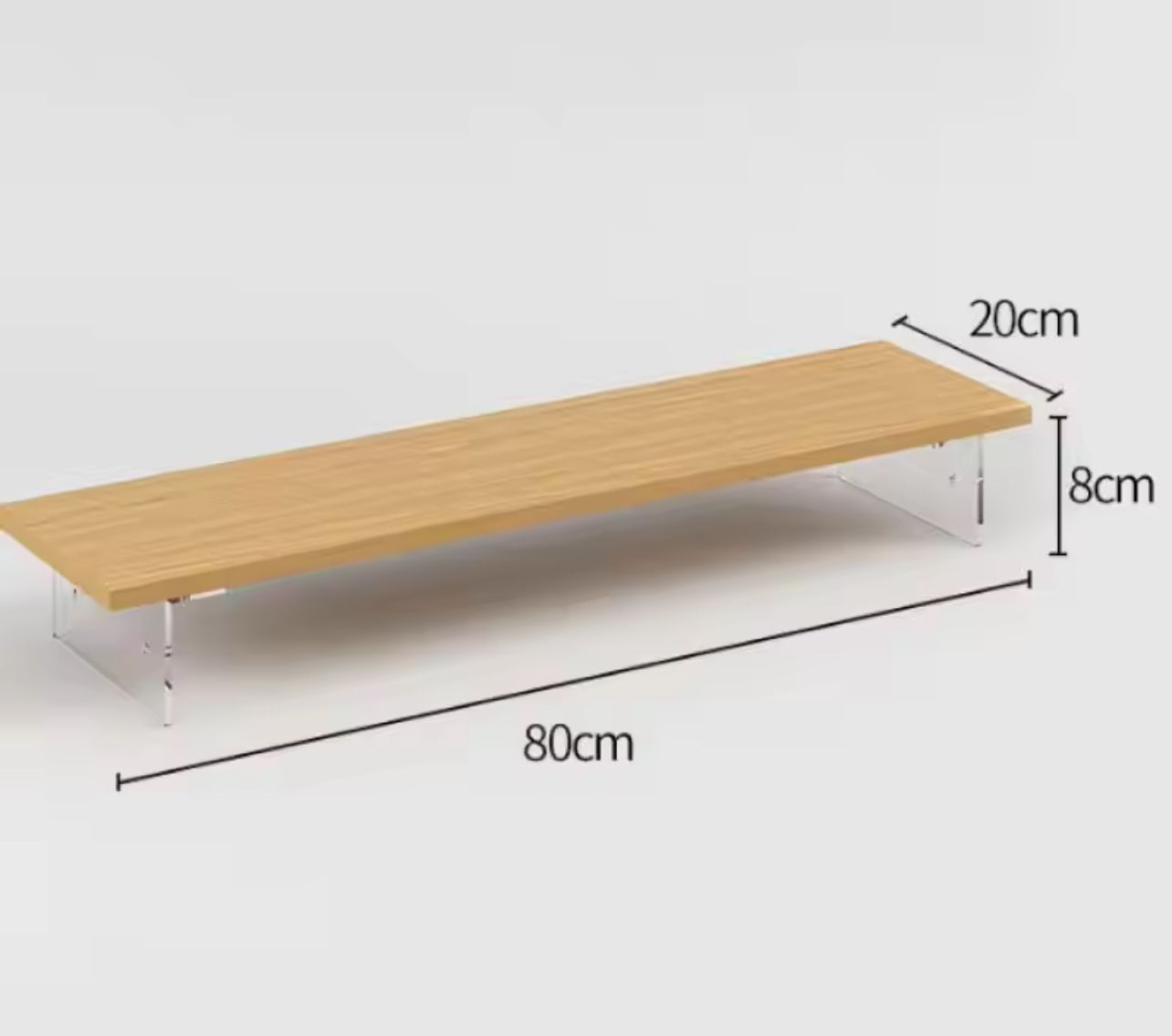 Support Écran Ergonomique en Bois avec Pieds Transparents – Design et Organisation_5