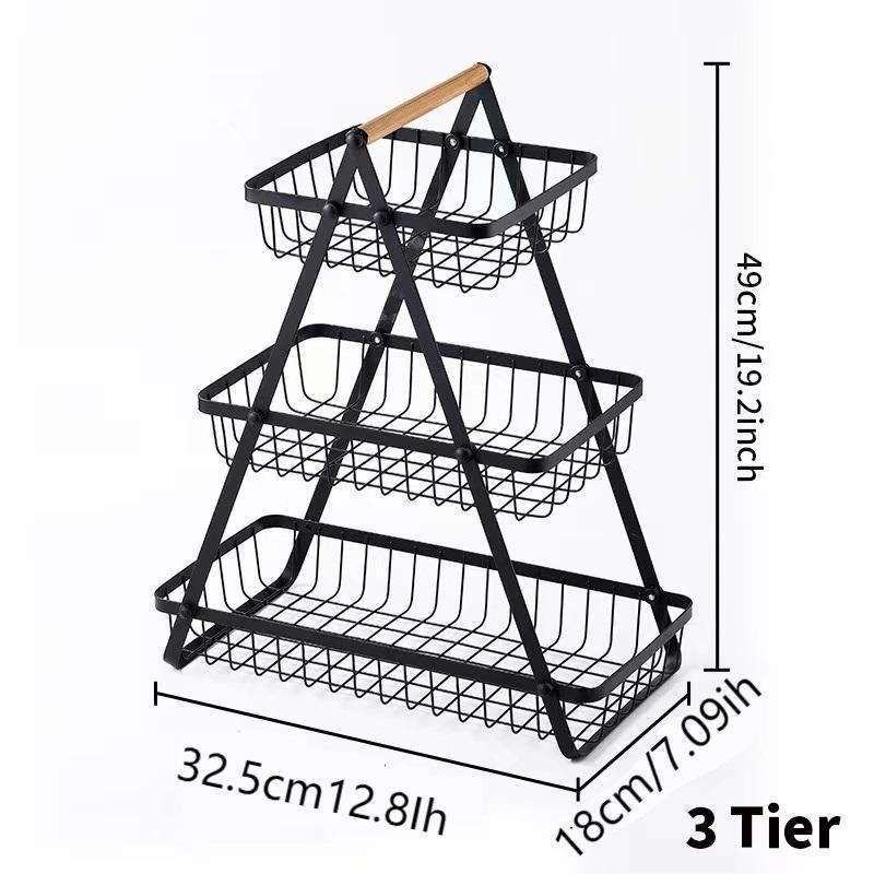 Three-Tier Portable Fruit Basket with Handle_4