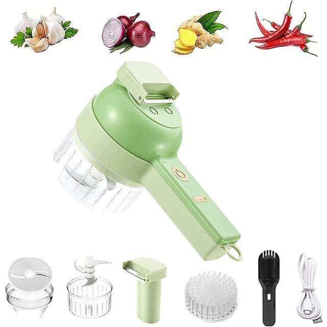 4-in-1 Electric Vegetable Cutter & Chopper Set_1