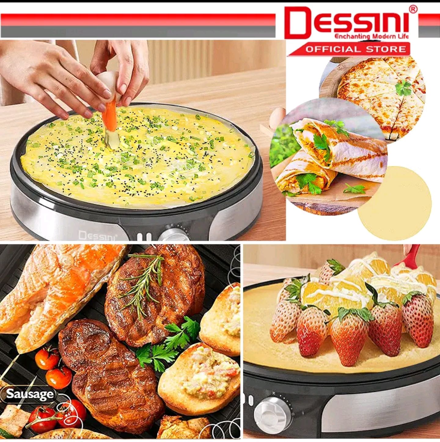 DESSINI 30cm 1200W Crepe Maker_7