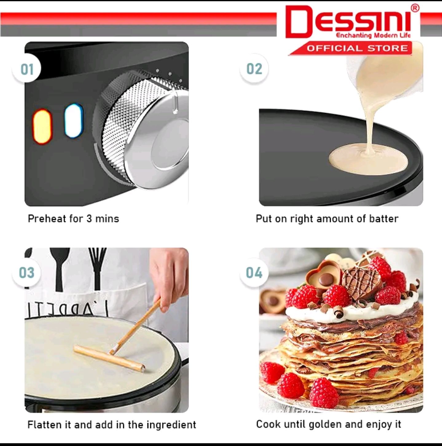 DESSINI 30cm 1200W Crepe Maker_4