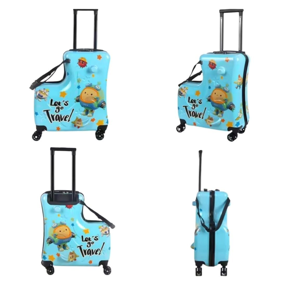 YELLOW B DUCK / BLUE L LUGGAGE WITH SEATBELT (INSTOCK)_1