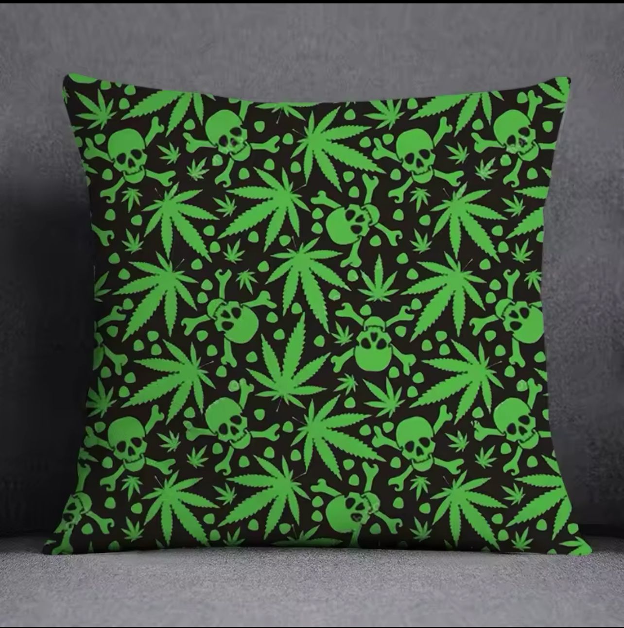 Coussin avec Housse à Motif Cannabis – Confort et Style Unique_9