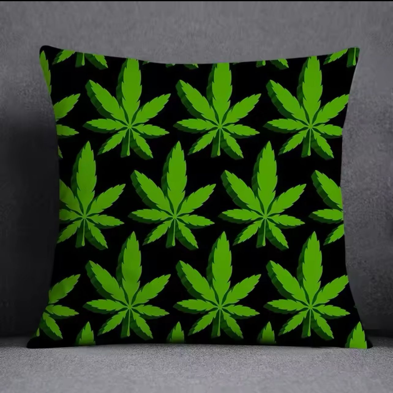 Coussin avec Housse à Motif Cannabis – Confort et Style Unique_5