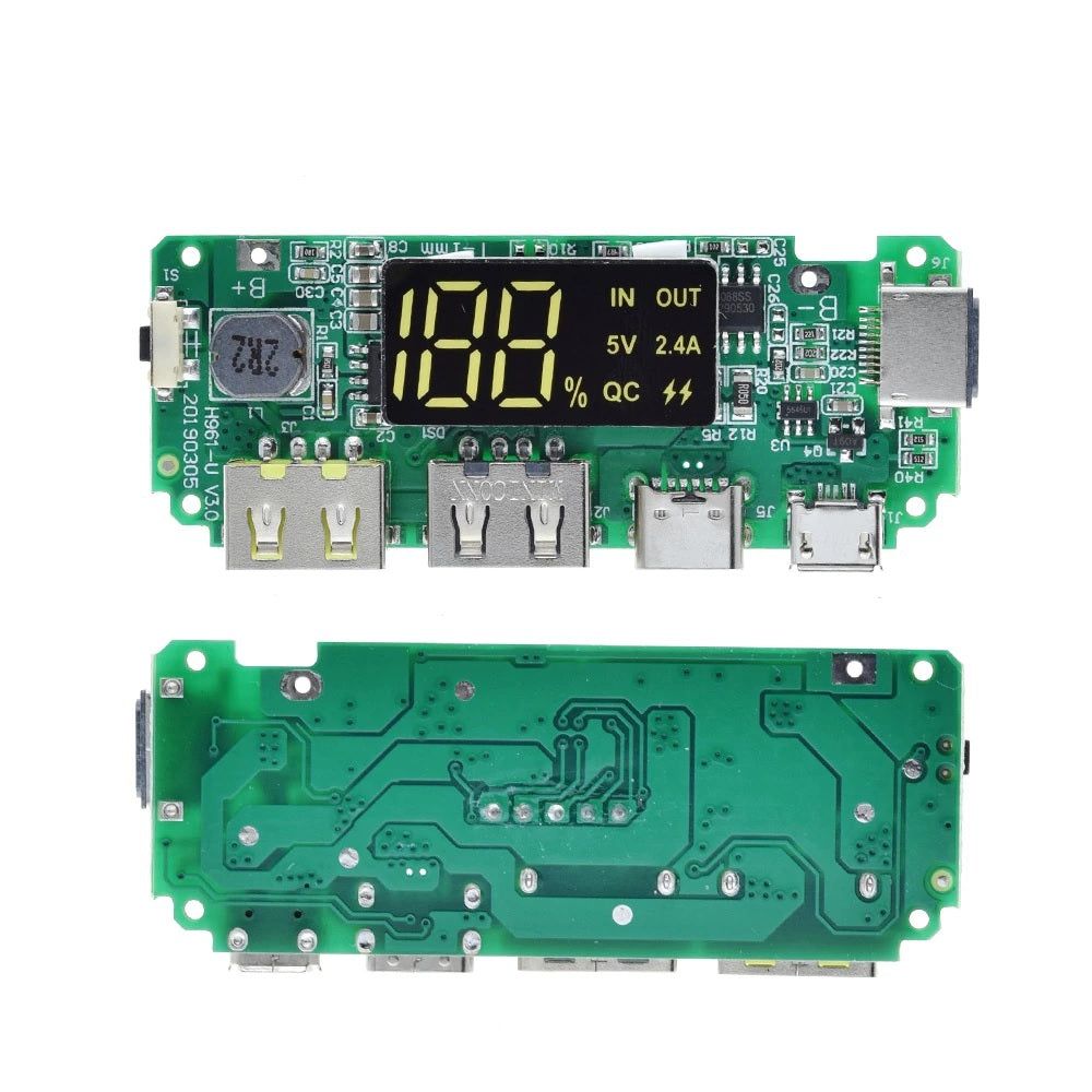 Dual USB 5V 2.4A Micro/Type-C USB Mobile Power Bank Charging Board - Fast and Simultaneous Charging_0