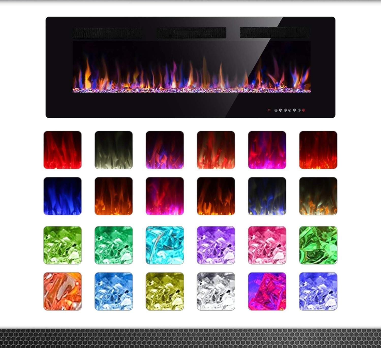 🔥 FlameFusion 30-Inch Wall-Mounted Recessed Electric Fireplace 🔥_2