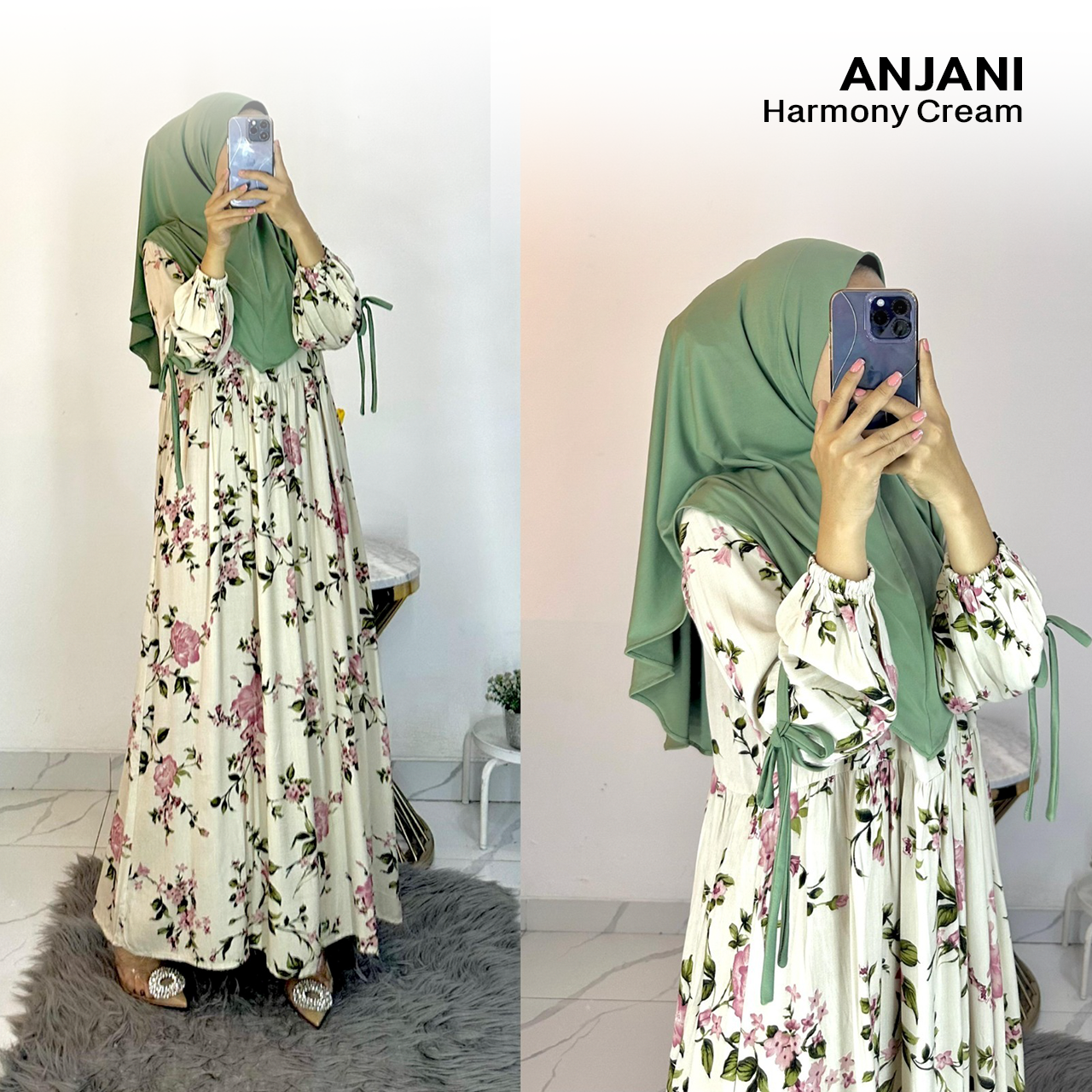 Dress Anjani Pita Rayon Diamond Set Hijab - All Size_14