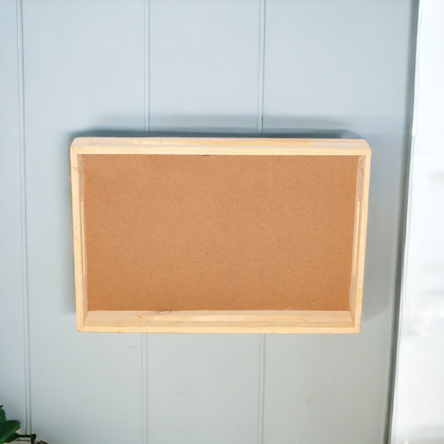 Natural Wood (light) Pine Wood With MDF Base Rectangle Tray Ribbon Cut Walls Size 1_2