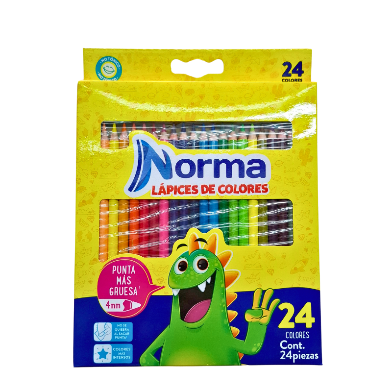 Colores Norma 24pza. redondos _0