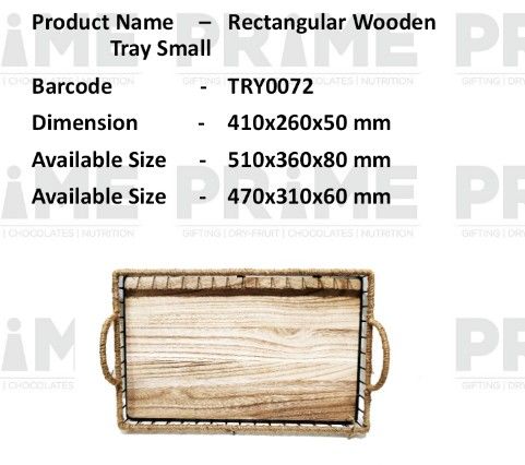 Rectangular Wooden Tray Small_0