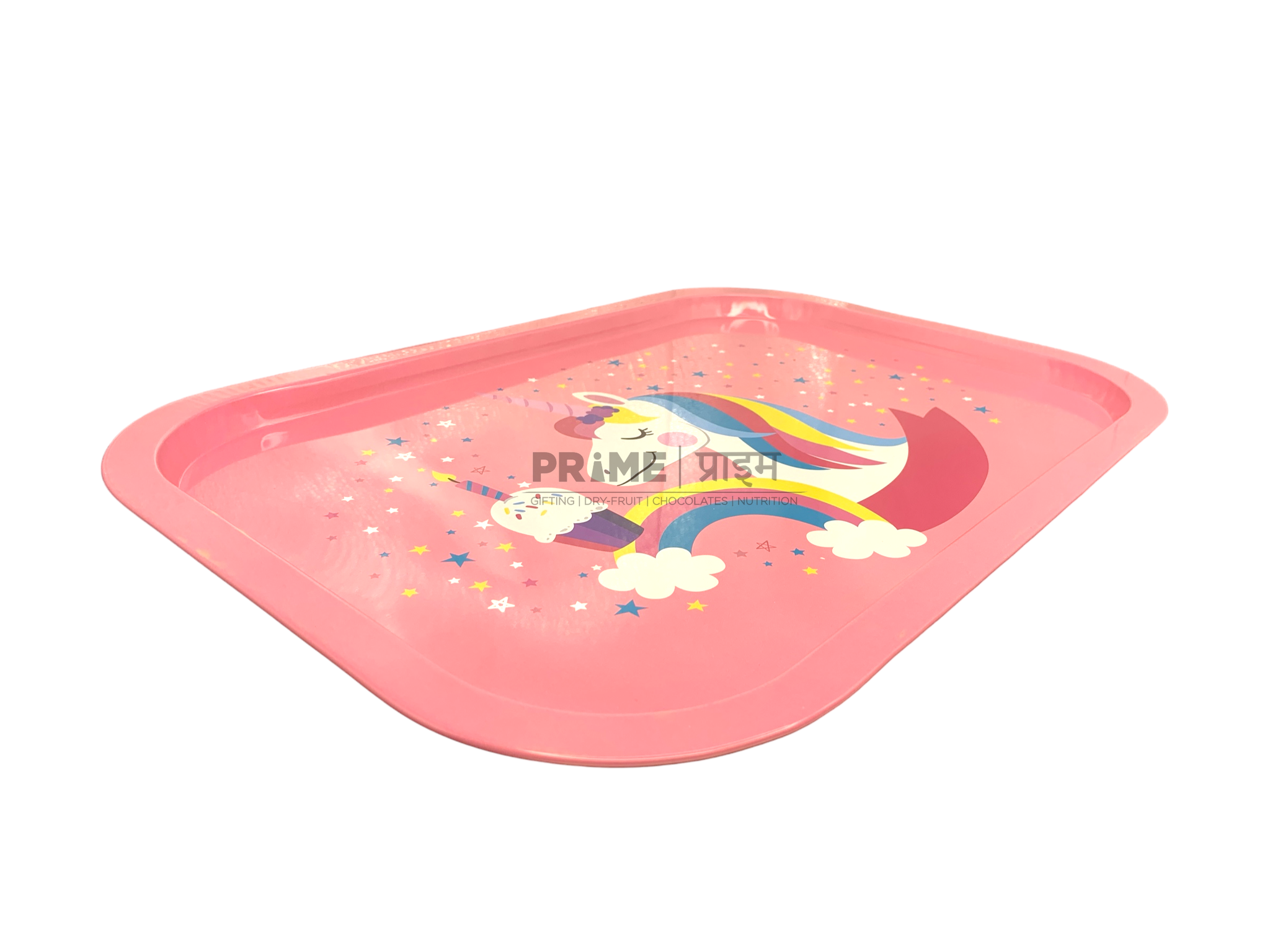 Baby Pink Rectangulr Unicorn Metal Tray_2