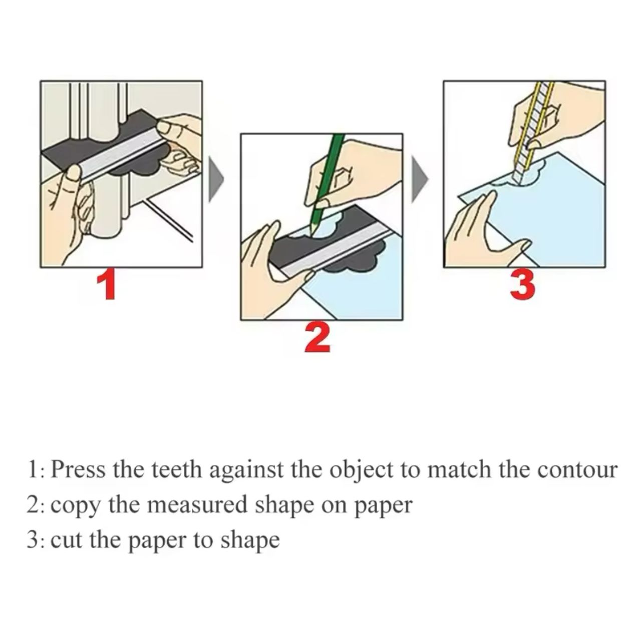 Contour Gauge Profilé – Outil de Mesure pour Découpes Précises_2