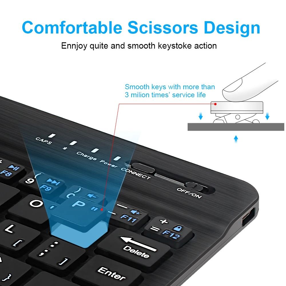 Bluetooth Wireless Keyboard Mini Keyboard For Laptop Tablet Phone Ipad Rechargeable Gaming Keyboard For Android IOS Windows_2