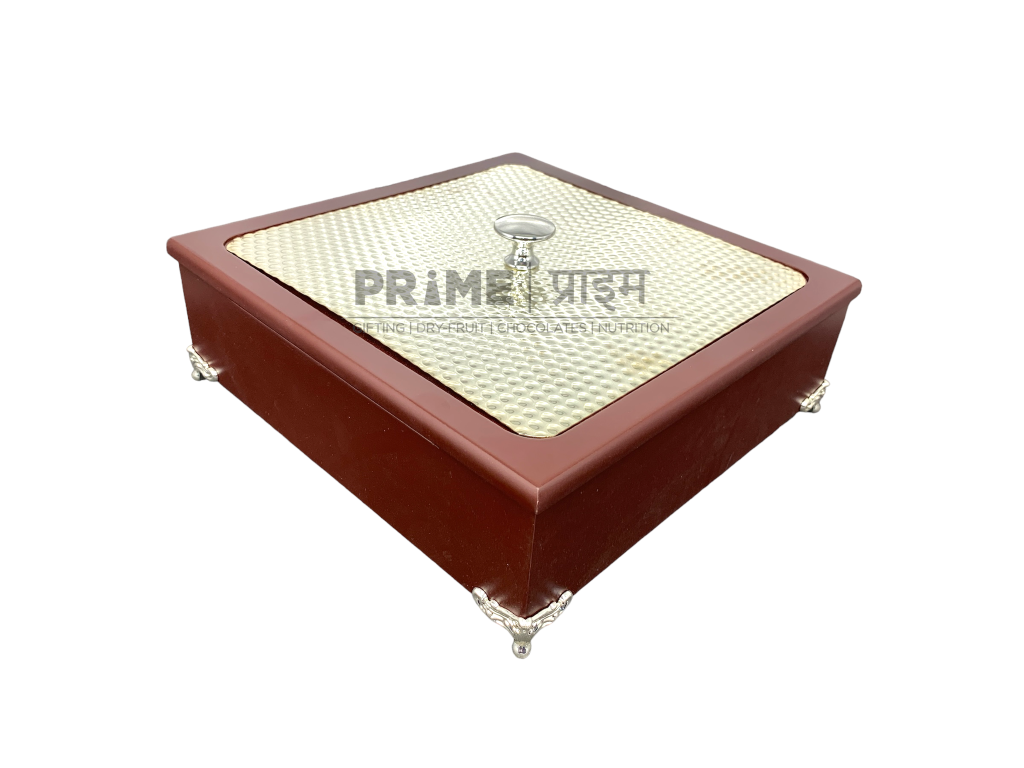 Square 4 Partition Dryfruit Box 10x10X3.5 in_3