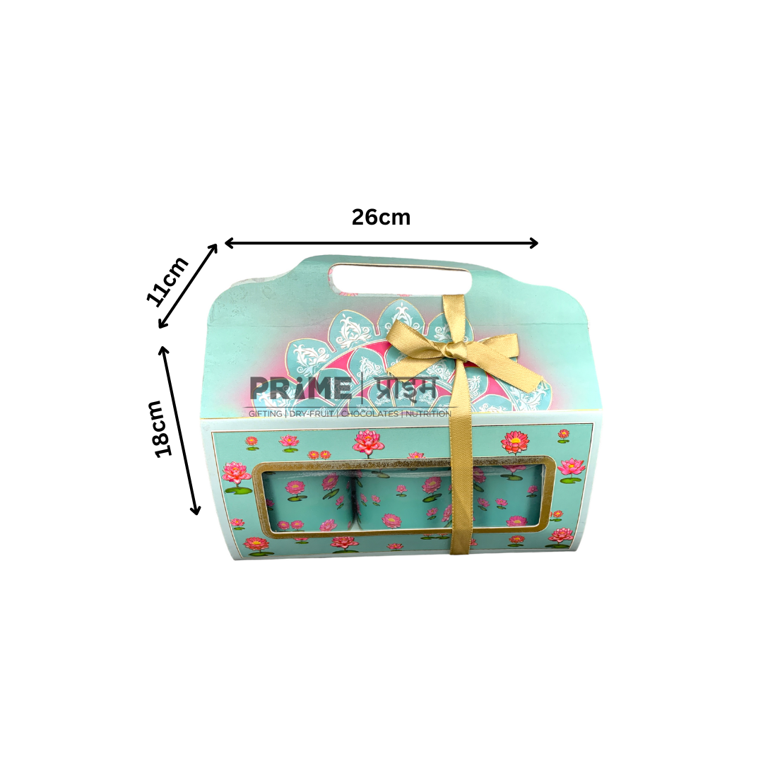 Delight Rectangle Hamper Box 3 Jars 10x6x3.5 in - Sky Blue_0