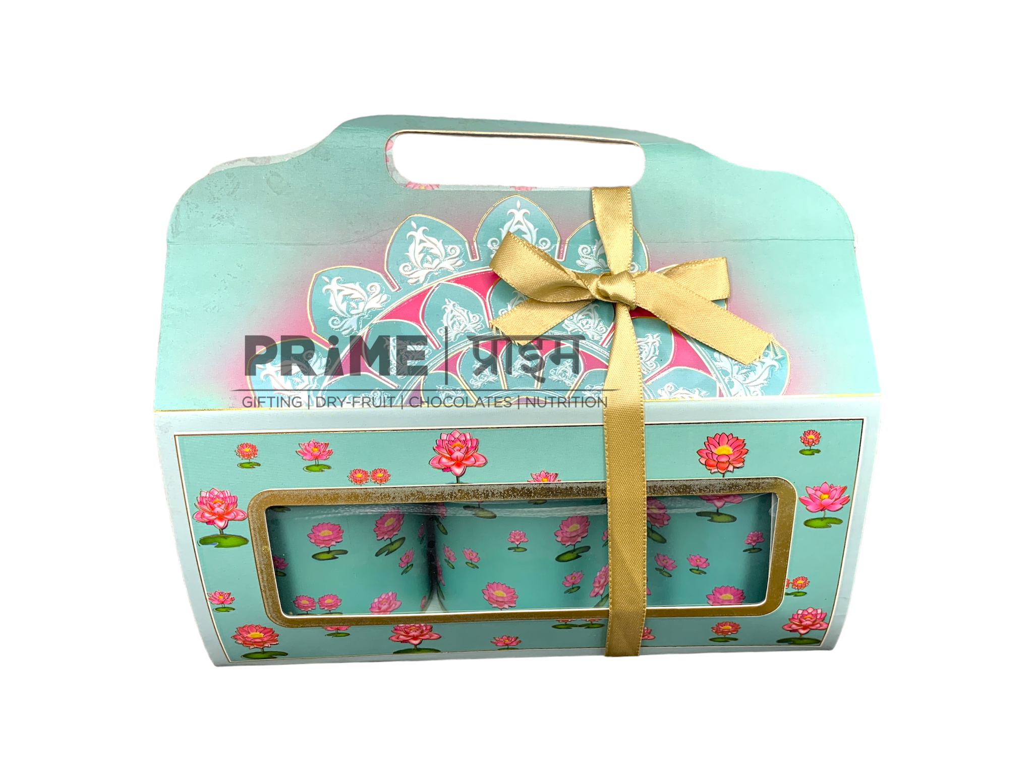 Delight Rectangle Hamper Box 3 Jars 10x6x3.5 in - Sky Blue_2