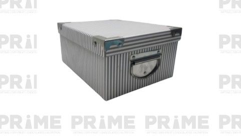 Grey White Lining Rectangular Hardpaper Box With Steel Handles On Sides (Size 11)_1