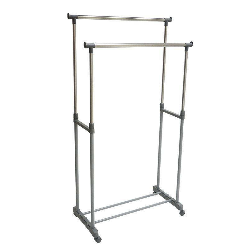  Double Pole Cloth Hanging Rack_0