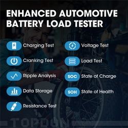 TOPDON BT200 12v 24v AGM GEL EFB Battery Tester Analyzer_5