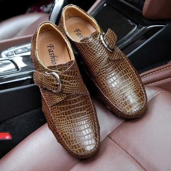 Handmade leather men mocassin shoes_4