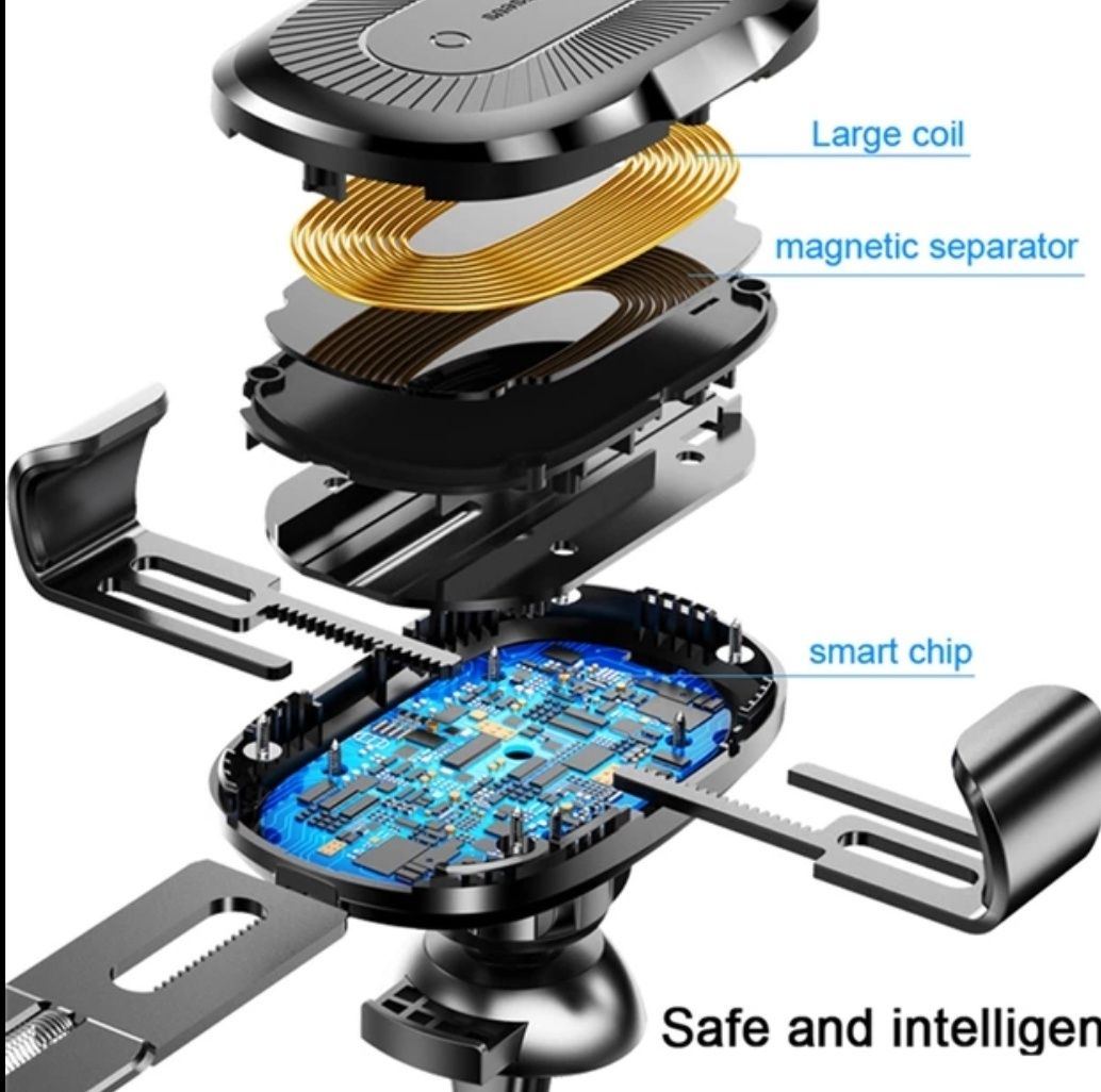 BASEUS Car Phone Holder and Wireless Charger_4