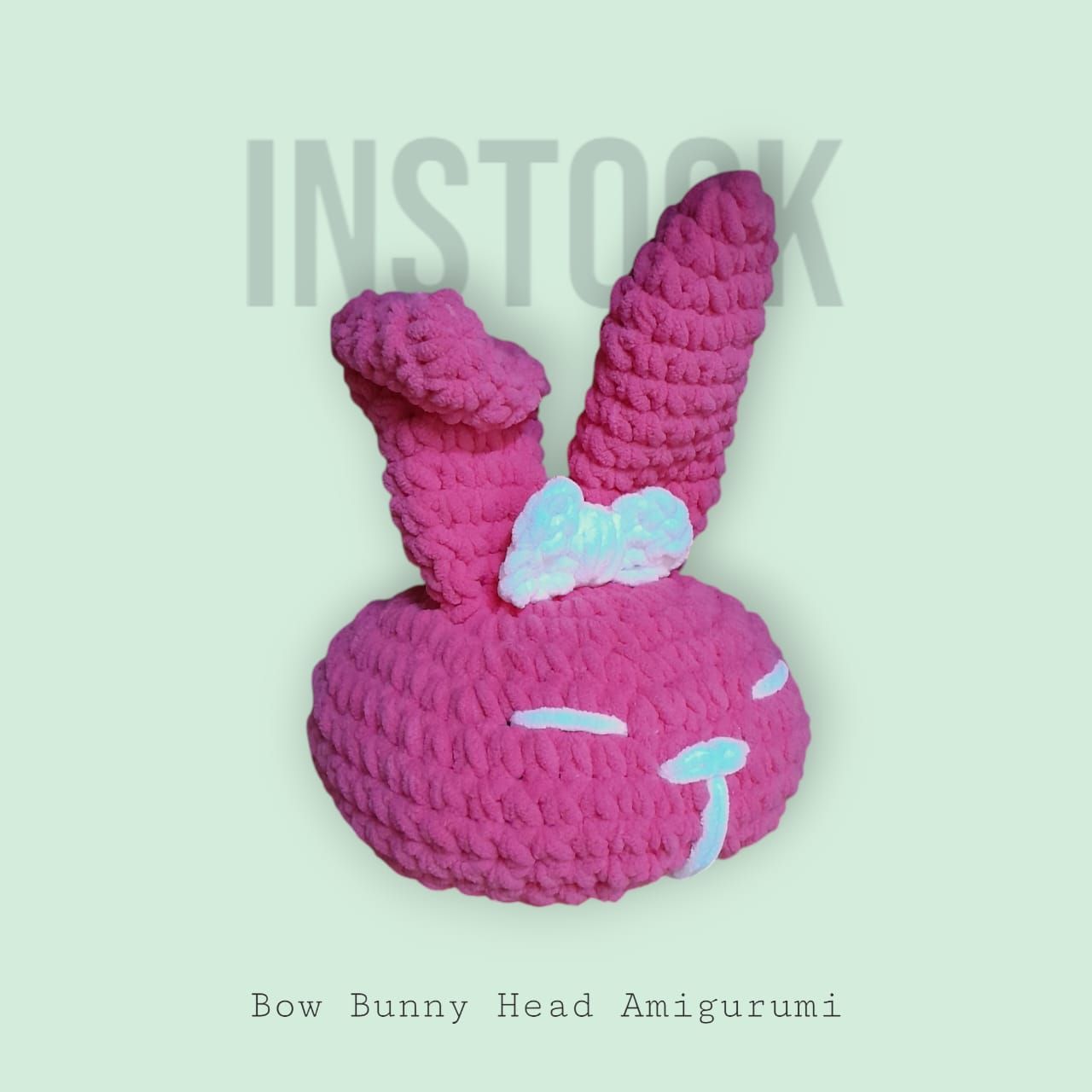 [INSTOCK] Bow Bunny Head Amigurumi_0