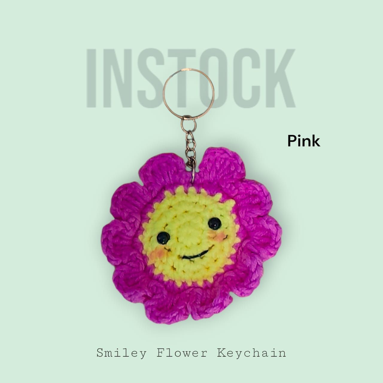 [INSTOCK] Smiley Flower Keychain_1