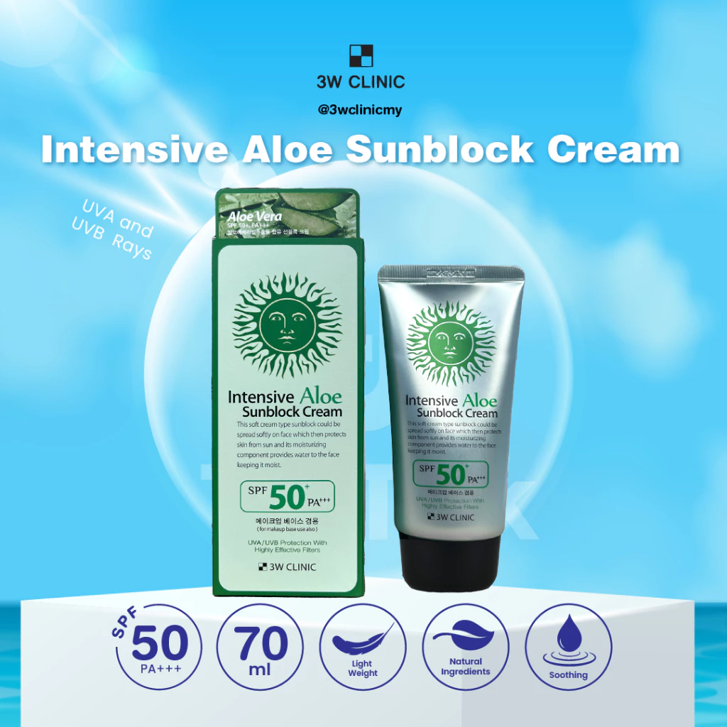 3W Clinic Intensive Aloe Sunblock Cream 70ml_1