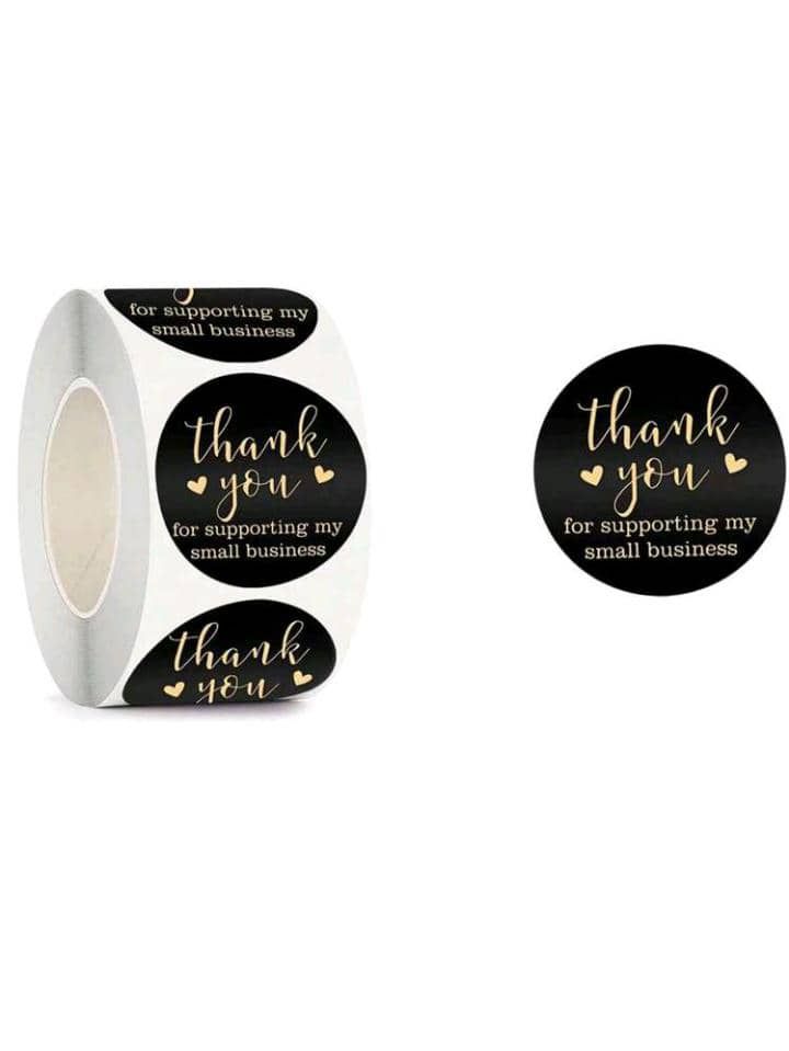 100 pcs Adhesive Stickers Labels "Thank You"_2