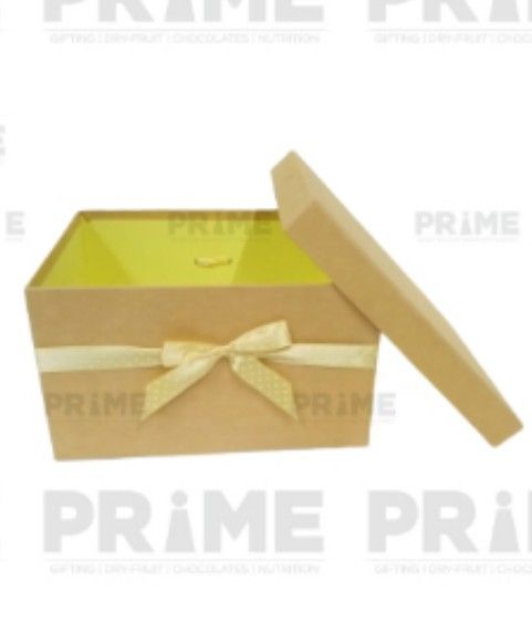 Light Brown Rectangle Hardpaper Box With Integrated Ribbon (size 1)_3