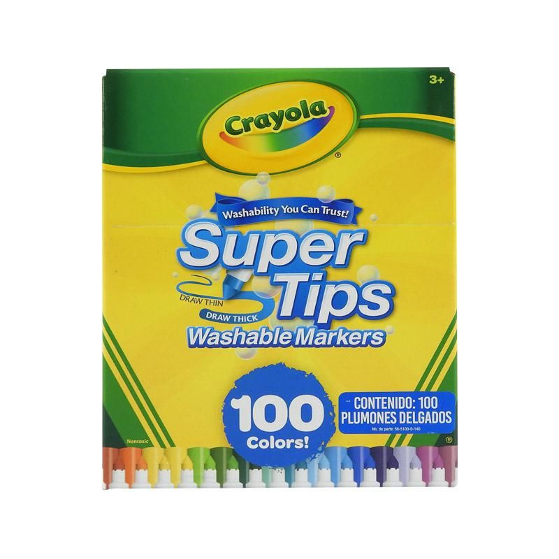 Plumones Super Tips Crayola 100pza._0