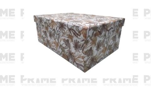 White Floral Rectangular Hardpaper Gift Box (size 8)_1