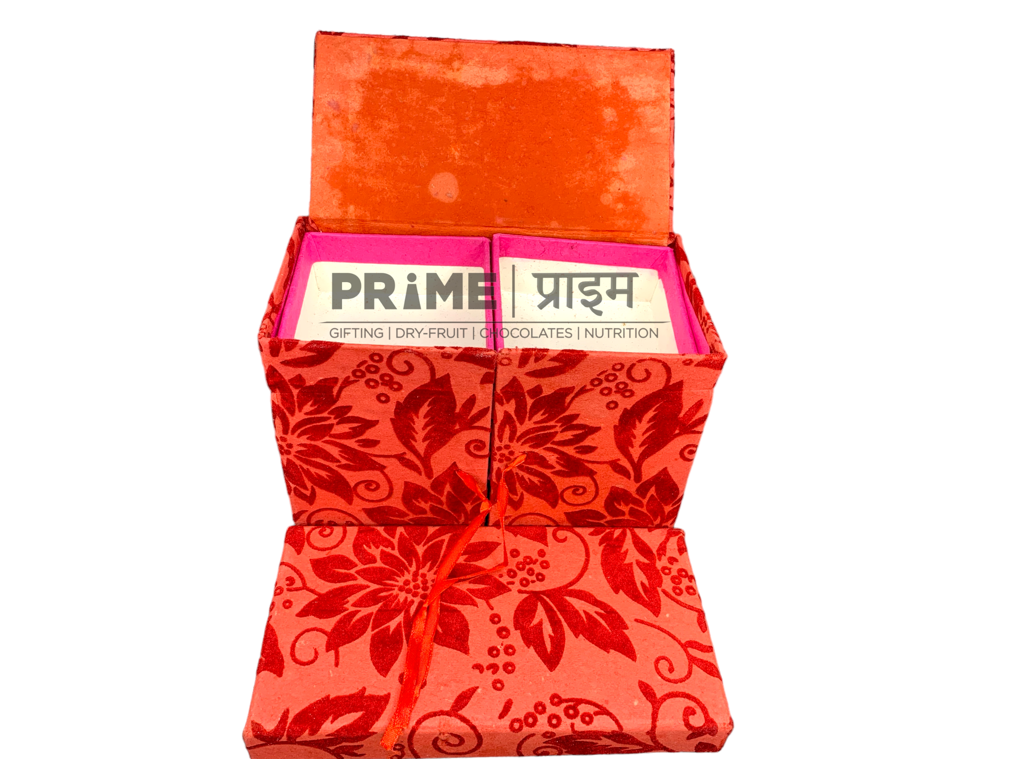 Floral Printed Rectangular Multiple Partition Surprise Hardpaper Box_2