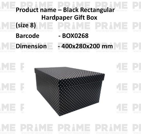 Black Rectangular Hardpaper Gift Box (size 8)_0