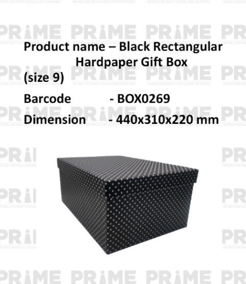 Black Rectangular Hardpaper Gift Box (size 9)_0