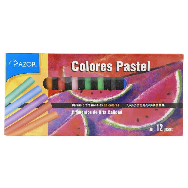 Colores Pastel (Gis Pastel) Azor 12pza._0