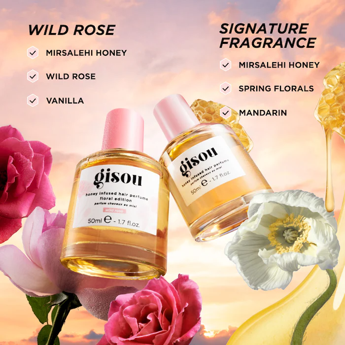 Gisou Honey Infused Hair Perfume 50ml - Wild Rose_3