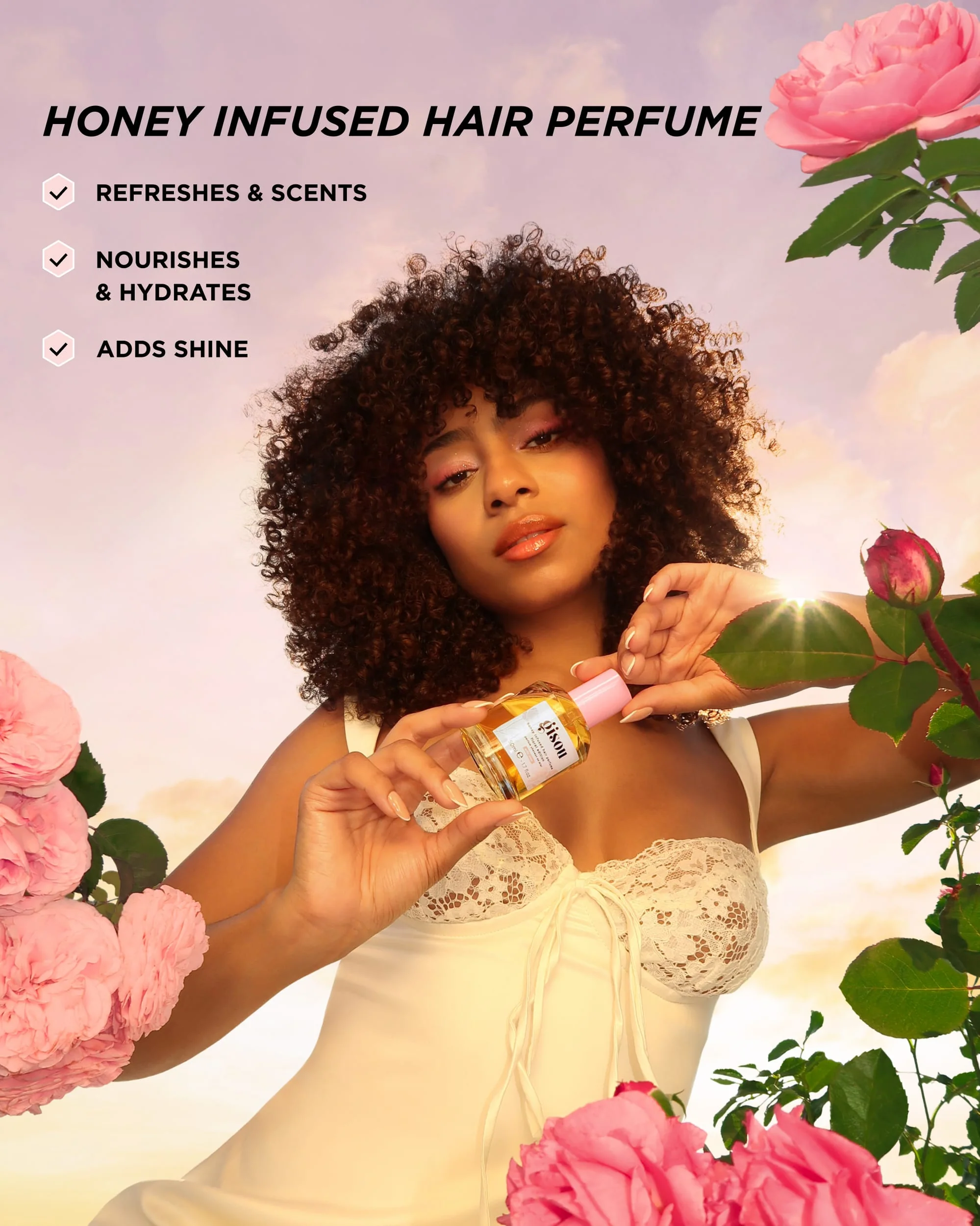 Gisou Honey Infused Hair Perfume 50ml - Wild Rose_2