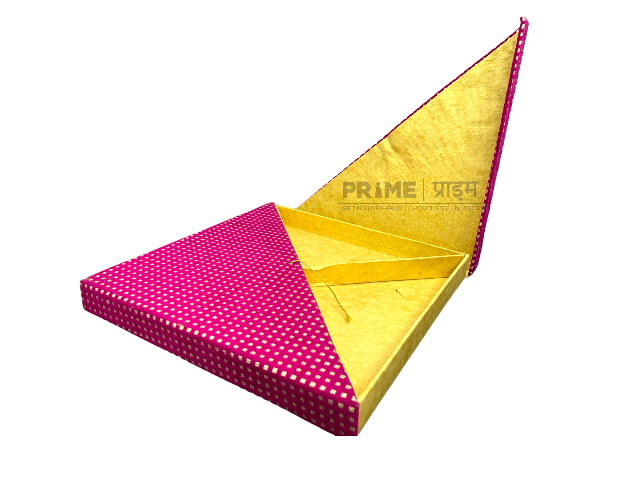 Pink Four Partition Square Shaped Split Opening Hardpaper Dry Fruit Box_2