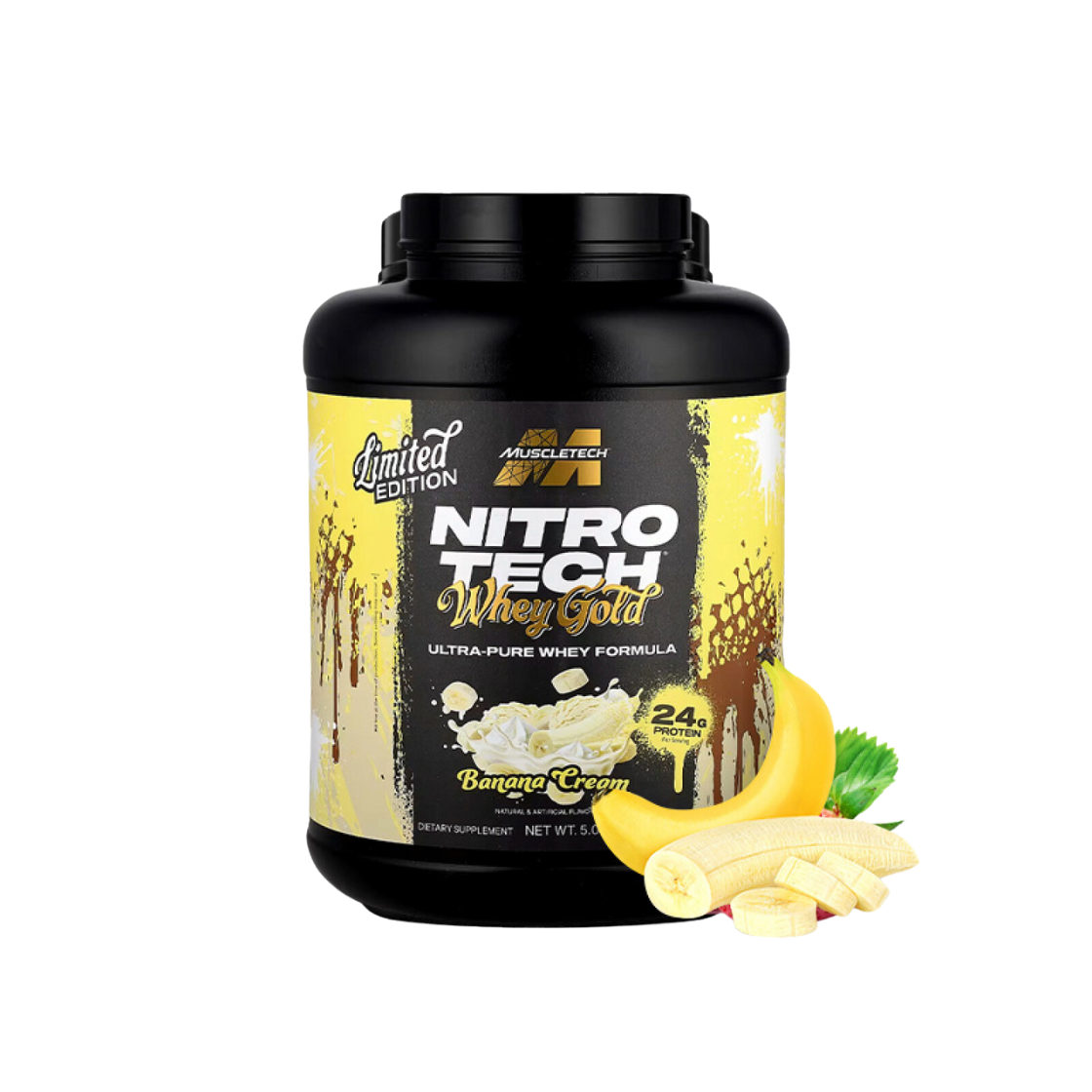 Nitro Tech Whey Gold banana cream 5lbs MUSCLETECH_0