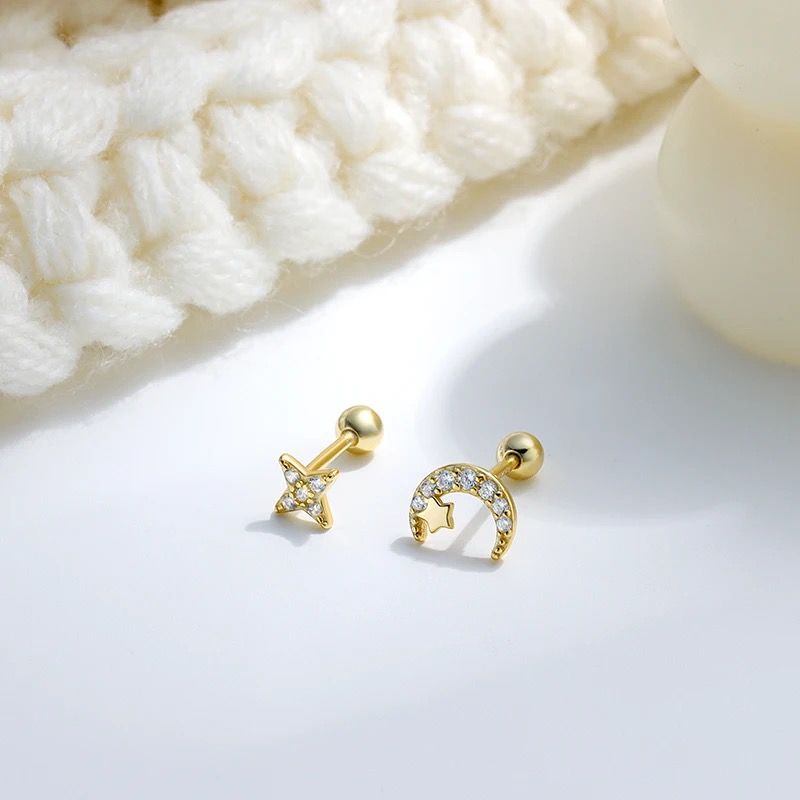 Luna Star & Moon Stud Earrings_0