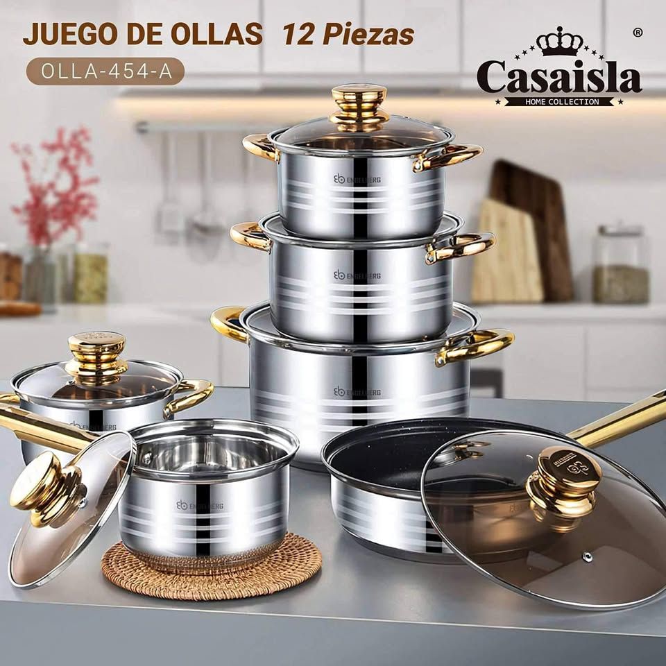 Juego de Ollas de 12 Piezas con Tapas_0