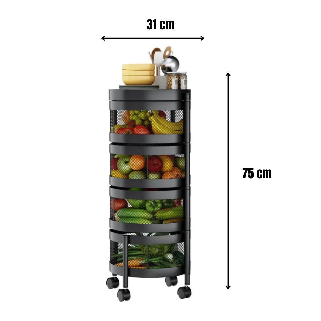 Étagère de rangement avec des roues 4 compartiments idéal pour vos rangements_1