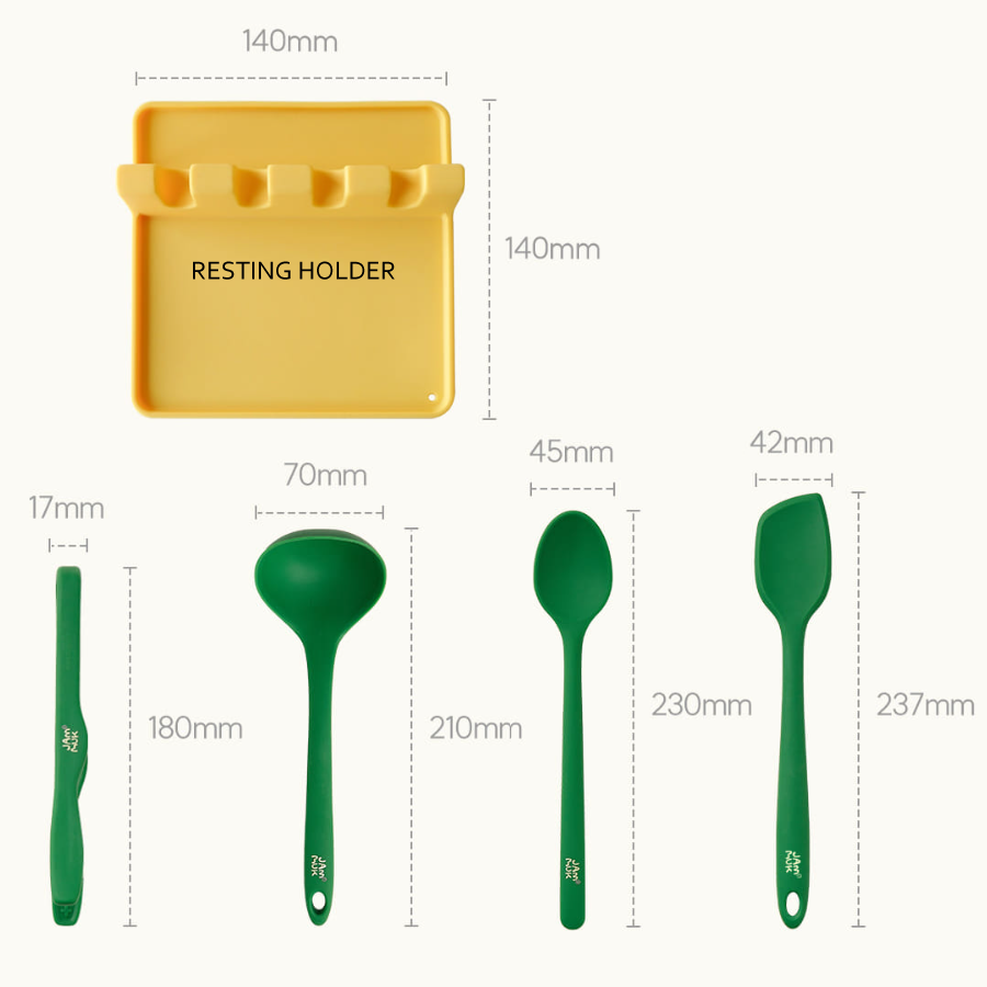 JAMMUK [NEW] Platinum Silicone Kitchen Utensils_4