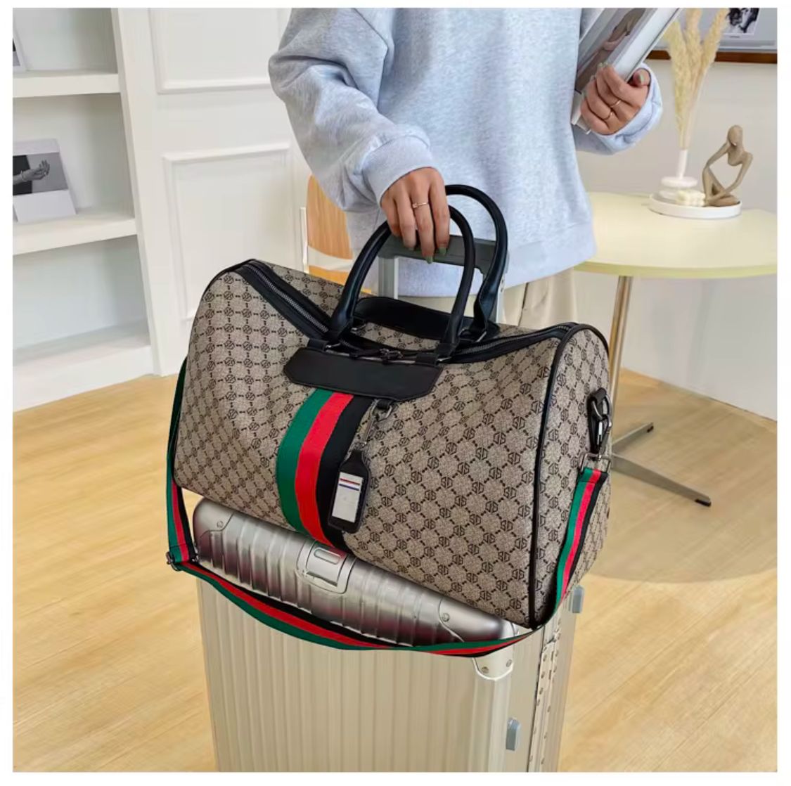 GUCCI GENUINE LEATHER TRAVEL BAG_4